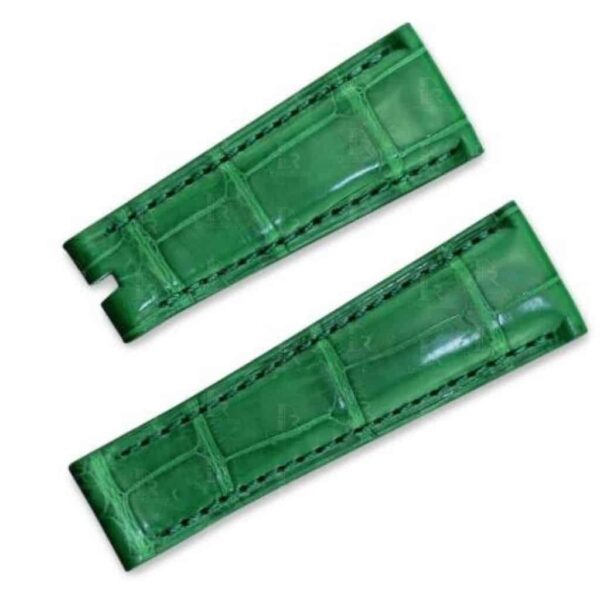 Genuine best quality custom handmade green Grade A alligator crocodile leather watch strap and watch band replacement 20mm fit for rolex daytona luxury watches - Shop the high-end alligator straps online