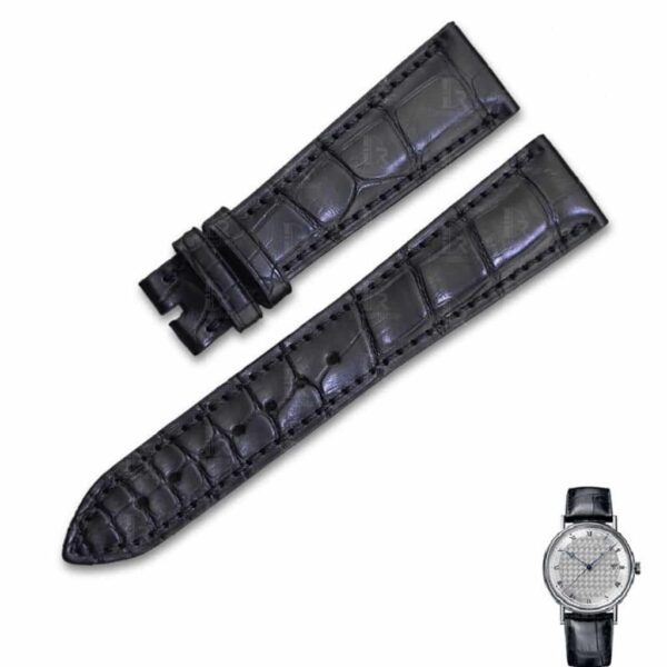 handcrafted Replacement Breguet tradition 5177 5904 5964 Black Alligator leather watch band