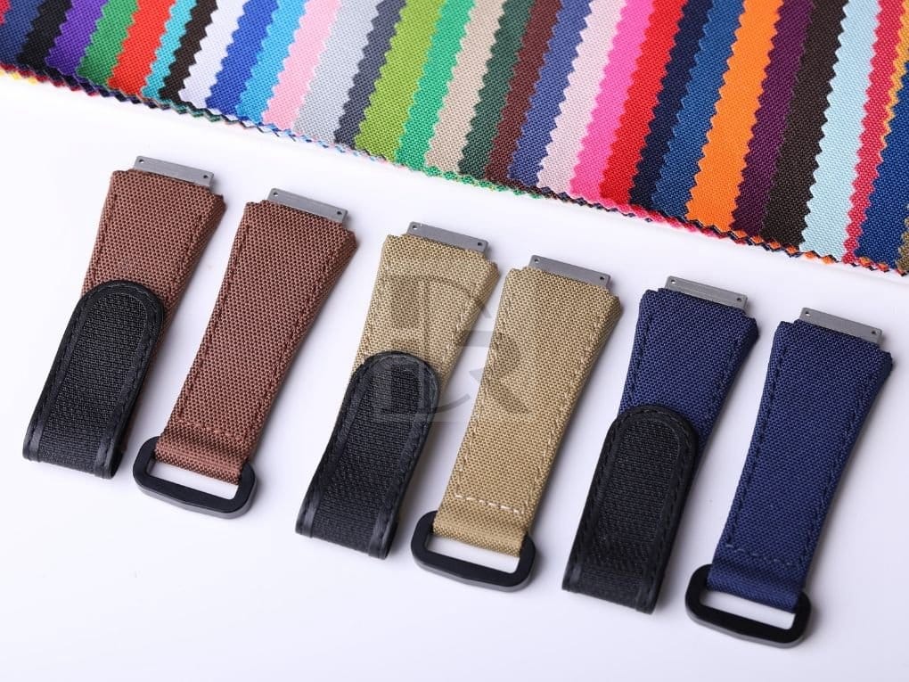 Custom handmade Canvas Velcro watch band for Richard Mille watch strap (1)