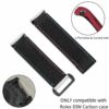 Curved end 2 pin holes for Rolex DIW Daytona Velcro watch band 20mm strap replacement