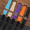 Custom Beige nylon velcro watch band for Hublot Big Bang 642 (2)
