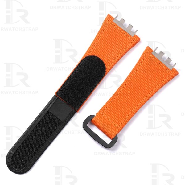 Custom Orange nylon velcro watch band for Hublot Big Bang 642