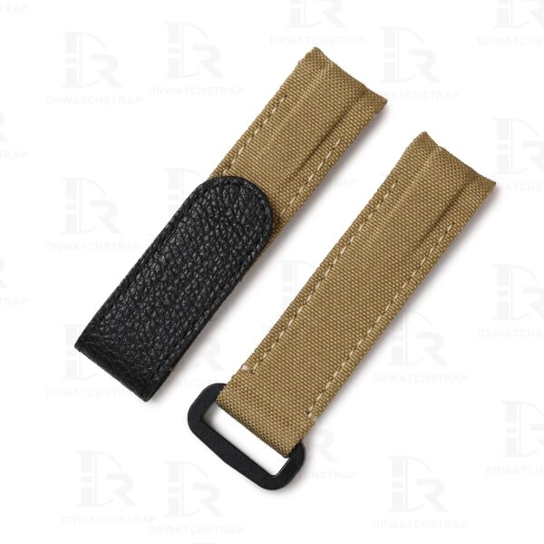 Custom velcro watch band for Rolex DIW Daytona curved end 2 pin spring holes