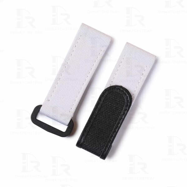 Custom white velcro watch band canvas strap Custom white velcro watch band canvas strap