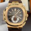 Patek Philippe Nautilus brown calfskin leather strap (1)
