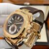Patek Philippe Nautilus brown calfskin leather strap (1)