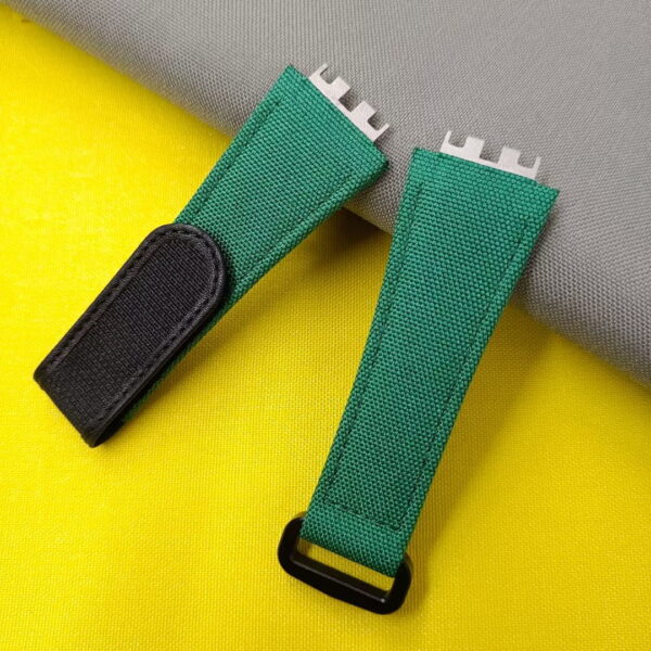 Custom green nylon velcro watch band for Hublot Big Bang 441