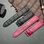 Patek Philippe Orange Alligator leather watch band