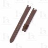 Buy Custom Chopard Happy Diamonds ladies watch Brown Satin leather strap 10mm 11mm 13mm handmade watch band