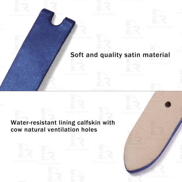 Buy Custom Chopard Happy Diamonds ladies watch Satin leather strap 10mm 11mm 13mm handmade watch band (2)