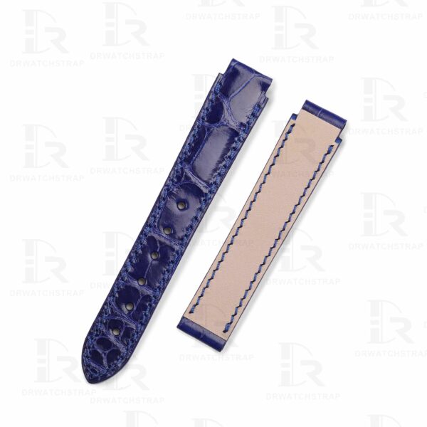 Buy Custom Chopard La Strada diamond Blue Alligator leather strap low price straps (1)