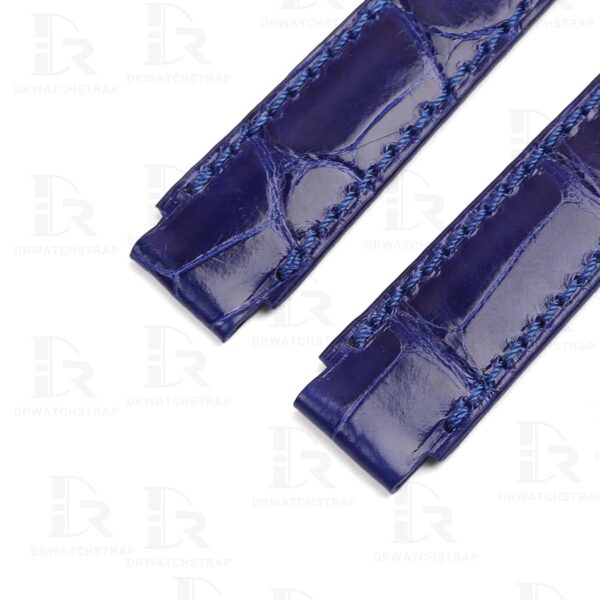Buy Custom Chopard La Strada diamond Blue Alligator leather strap low price watch straps (2)
