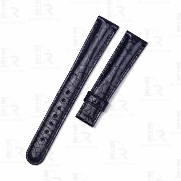 Buy Custom Grand Seiko Blue leather watch strap 19mm 22mm replacement for sale