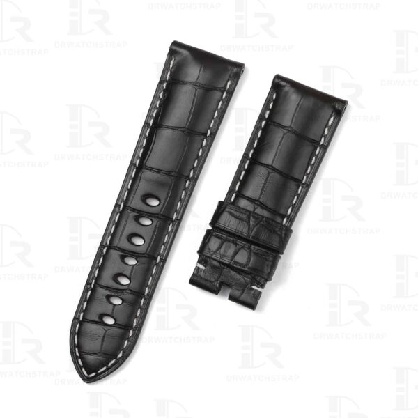 Buy Custom handmade Black alligator watch strap for Panerai Luminor watchband