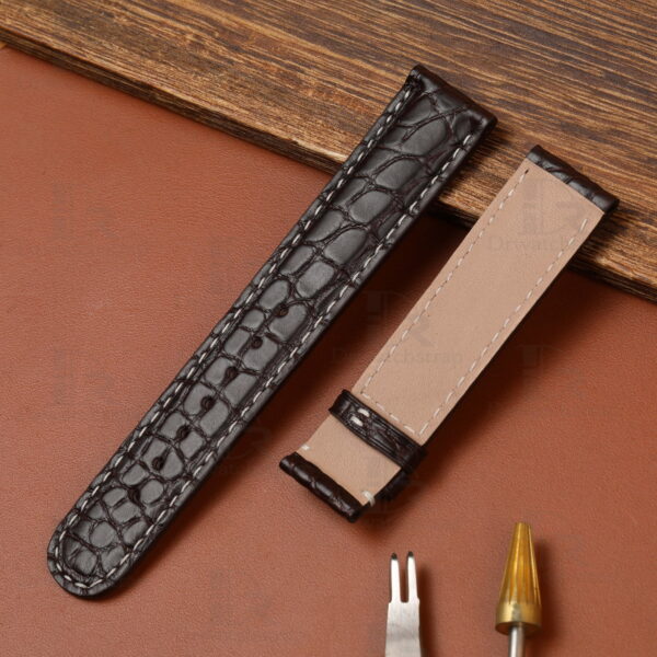 Buy custom Grand Seiko Brown leather watchband 19mm 22mm replacement for sale (2)