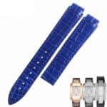 Custom black rally leather strap for Chopard Mille Miglia watch band replacement