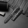 Buy Custom Black Alligator leather strap replacement for Chopard La Strada