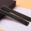 Custom best quality Black leather Cartier Tank Lizard watch strap and watch band replacement for Cartier Tank single-folded (American tank, France tank, Must, and so on) watch bands online for sale