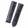 Custom best quality Black leather Cartier Tank Lizard watch strap and watch band replacement for Cartier Tank single-folded (American tank, France tank, Must, and so on) watchbands online for sale