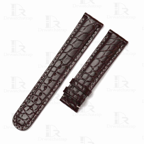 Genuine Round-Scale alligator leather watch bands