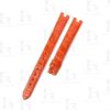 Custom Orange alligator leather strap for Cartier Baignoire ladies watch