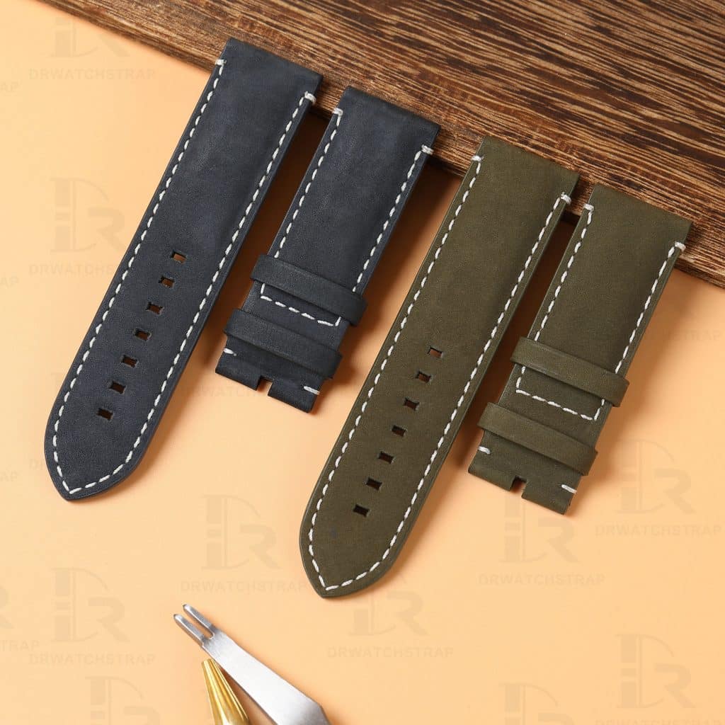 Custom Tudor Black Bay 58 41 BB Bronze suede olive leather strap 23mm replacement watch band