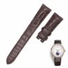 Custom High-end best quality Belly-scale alligator crocodile dark brown curved end leather watch band and watch strap replacement for Rolex Cellini Moonphase 20mm watches - Shop Rolex leather watch straps online at a low price