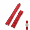 Genuine custom best quality American Alligator Red Belly-scale custom leather Cartier straps and watch bands replacement for Cartier la Baignoire Allongée, Vintage, Bathtub, Benoit Baignoir Mini, Large, XL watch strap and watch band at low price