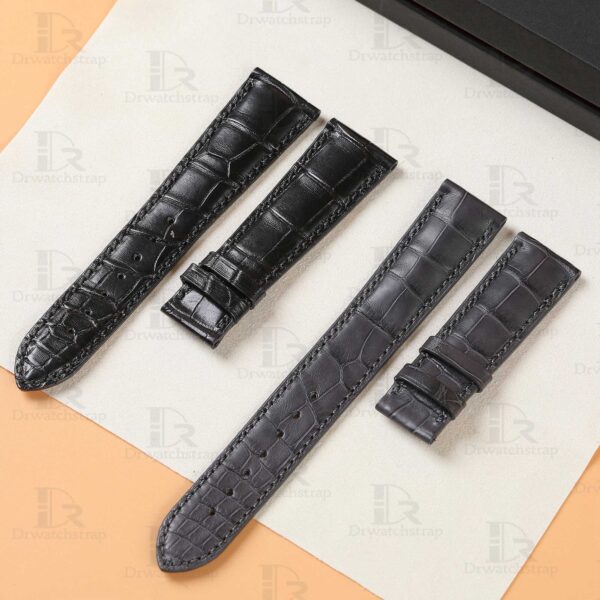 Buy Custom grey Alligator leather watch strap for Grand Seiko band replacement watchband for sale