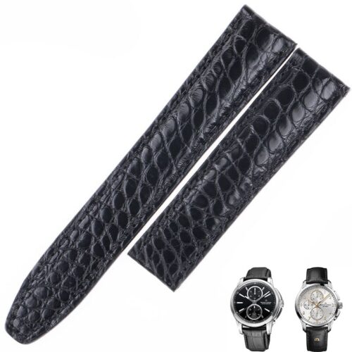 Custom replacement handmade Round-scale leather strap for Mauriox Lacroix Pontos watch band