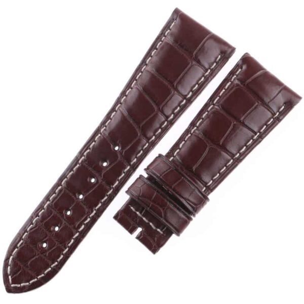 Genuine American Alligator Belly-scale Dark Brown leather watch straps and watch bands 22mm 24mm 26mm replacement for Panerai Luminor Due, Radionir luxury watches from DR Watchstrap for sale at a low price - Shop the high-end quality crocodile strap and watch band