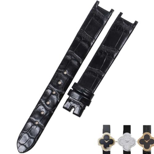 Replacement handmade alligator watch strap for Vancleef watchband