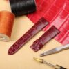 Custom replacement Red watch strap for Grand Seiko watch band (2)
