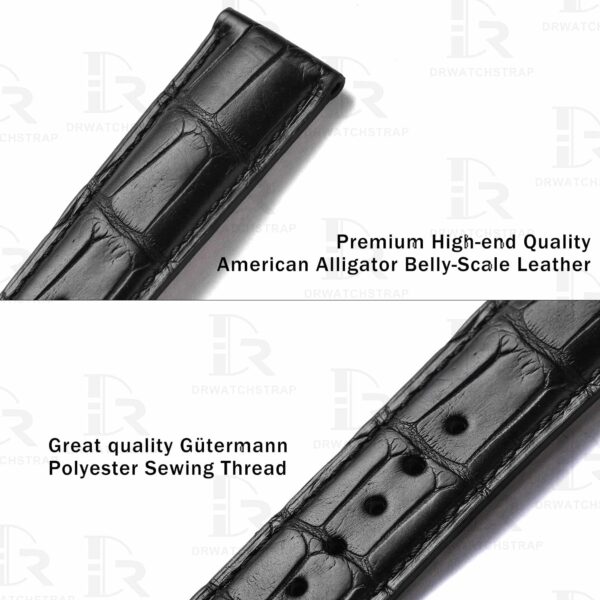 Genuine belly-scale alligator leather material