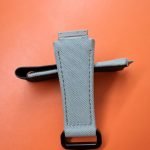 Gray velcro watch band for Richard Mille canvas strap