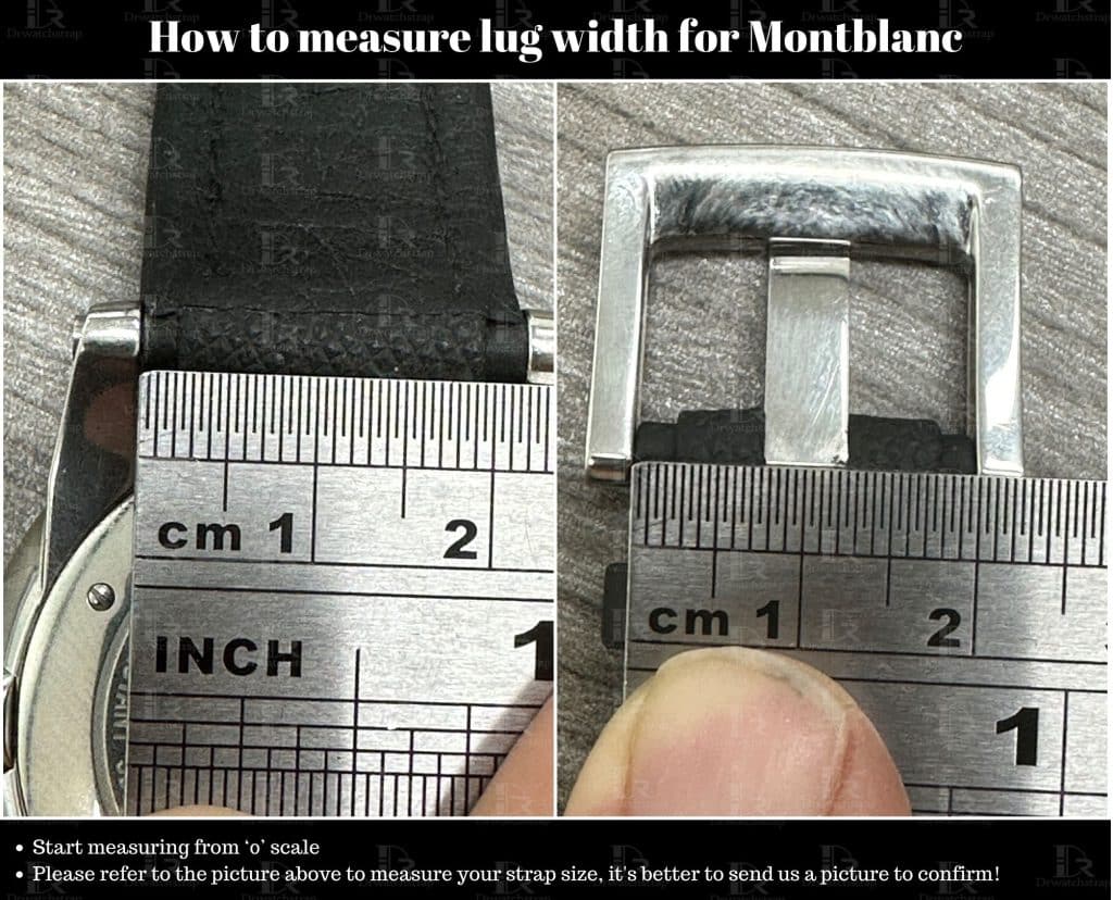 HOW TO Measure watch band strap Lug size for Montblanc Timewalker