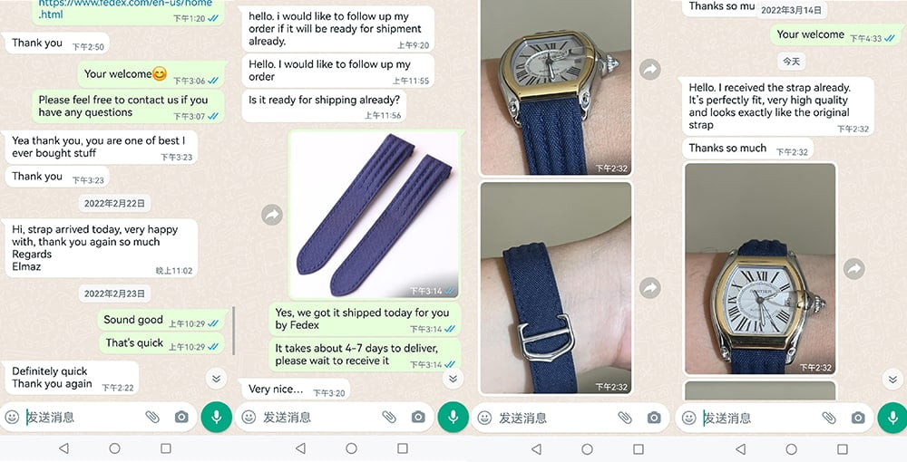 drwatchstrap review tetimonial - custommade handmade leather watch band & straps