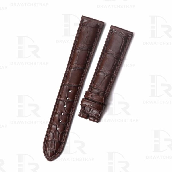 Replacement Brown Alligator leather watch band Patek Philippe Calatrava 5116 5119 5120 5296 strap for sale