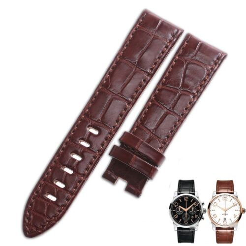 Replacement alligator leather strap for Montblanc TimeWalker watch band