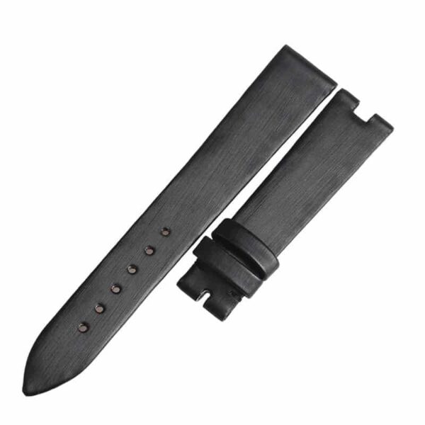 Replacement black satin leather watchband for Breguet Reine de Naples women strap