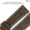 Replacement oliver green suede leather watch band for Zenith Heritage Pilot type 20 bronze 23mm strap