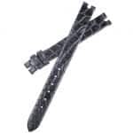 Custommade replacement black Belly-Scale alligator watch band for Chopard Happy Diamond Sports strap