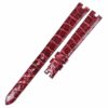 Replacement round scale dark red alligator strap for Chopard Happy Diamonds ladies watch band