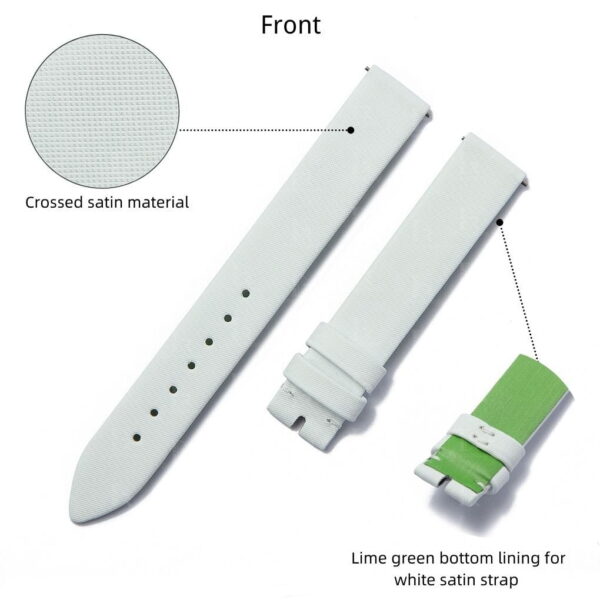 Custom Satin watch strap for Piaget Possession Women (white, black...)