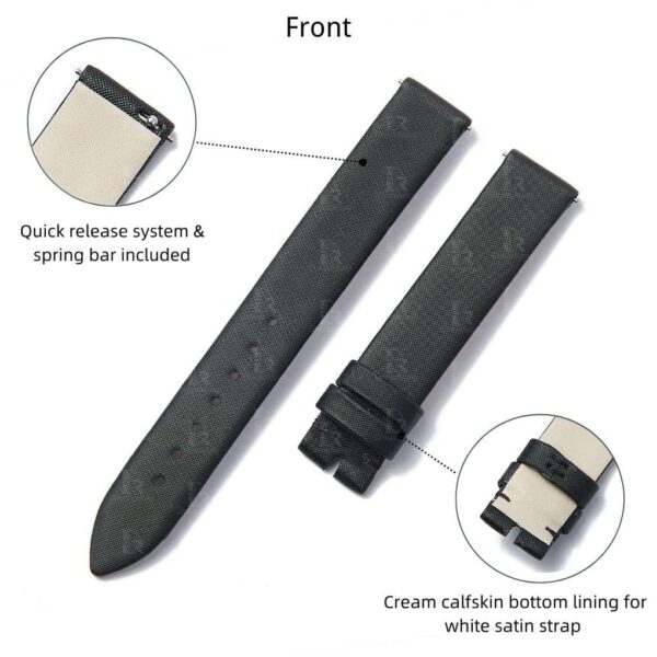 Custom Satin watch strap for Piaget Possession Women (white, black...)
