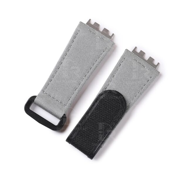 Handmade custom grey canvas nylon watchband for Hublot 441 straps