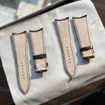 Curved End Replacement Black Blue Alligator Leather Watch Band Audemars Piguet Millenary 22mm 20mm 24mm