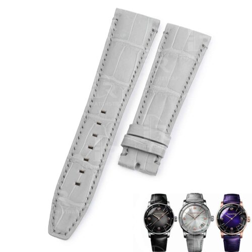 Custom handmade grey alligator watchbands for Audemars Piguet Code 11.59 straps