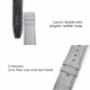 Custom handmade grey alligator watchbands for Audemars Piguet Code 11.59 straps