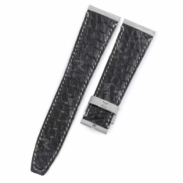 Custom handmade grey alligator watch band for Audemars Piguet Code 11.59 strap